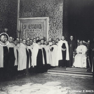 1947, une délégation de l’Ordre du Carmel en audience avec le Pape Pie XII / The Carmes with the Pope Pie XII / 1947, una Delegación de la Orden del Carmelo Descalzo en audiencia con el Papa Pío XII.