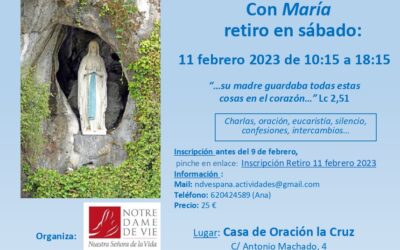 Con María: retiro en sábado. 11 de febrero de 2023